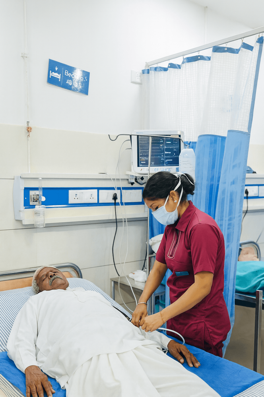 Emergency department entrance and ambulance bay