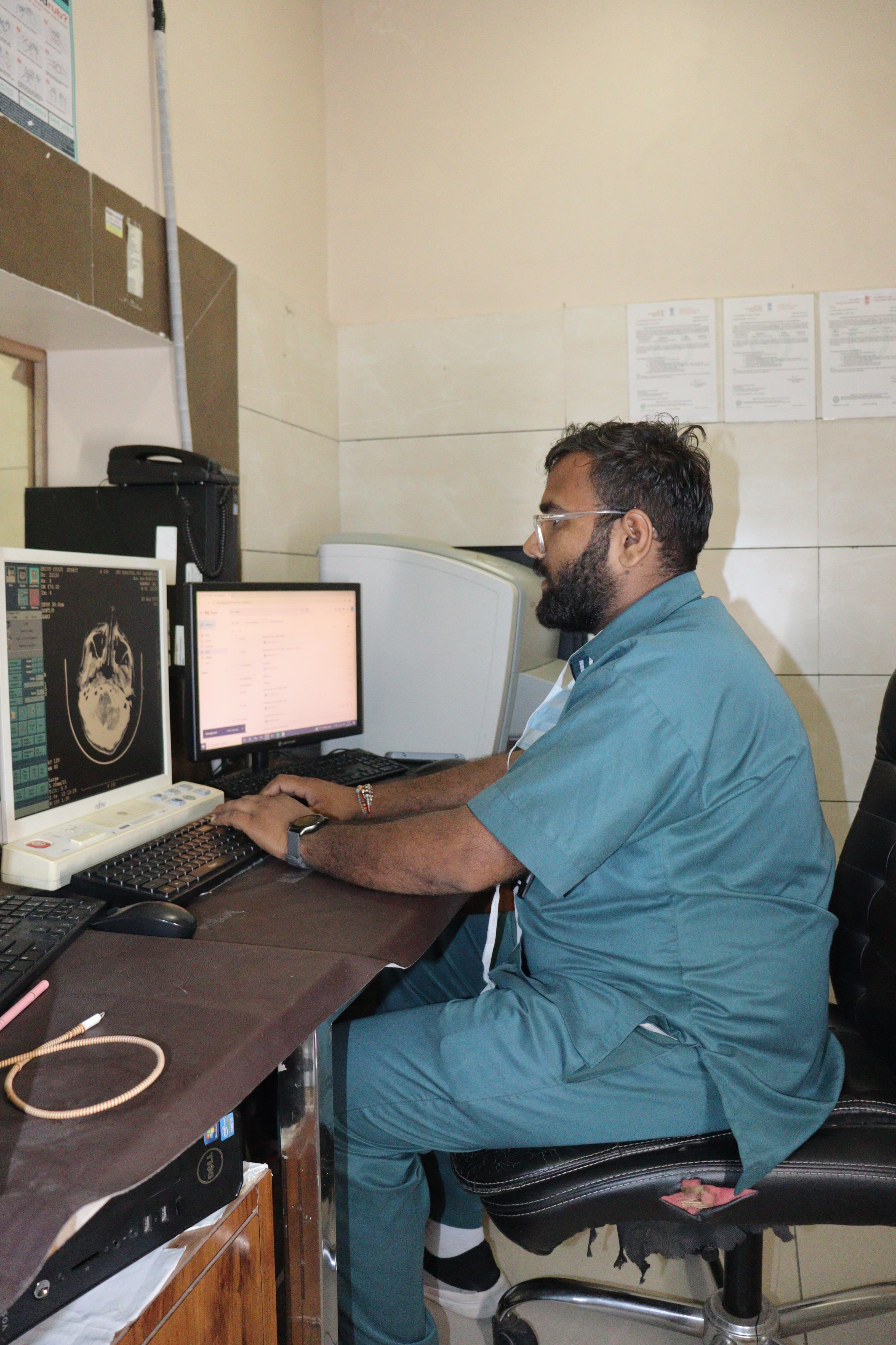 Pulmonary function test with a spirometer
